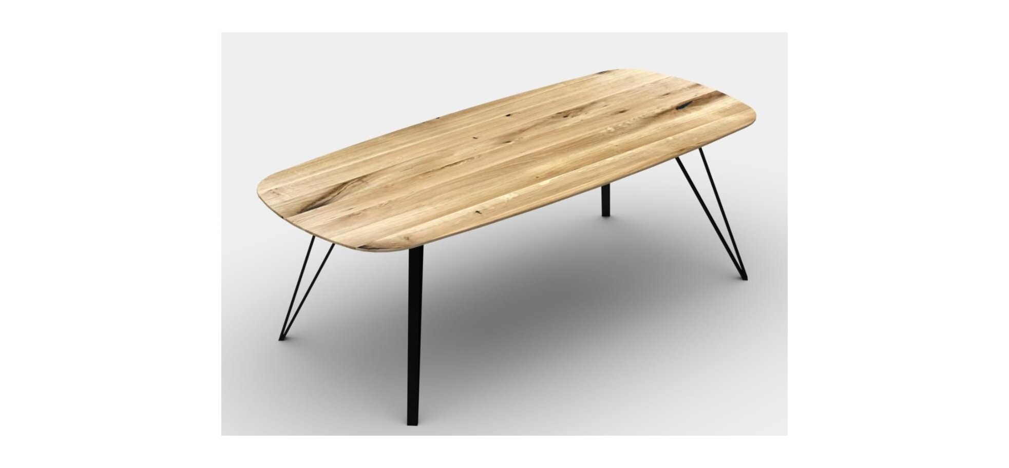 Esstisch LS 992221 - BL ca. 100x180 cm, 4 Fuß, Holzfarben, Eiche massiv