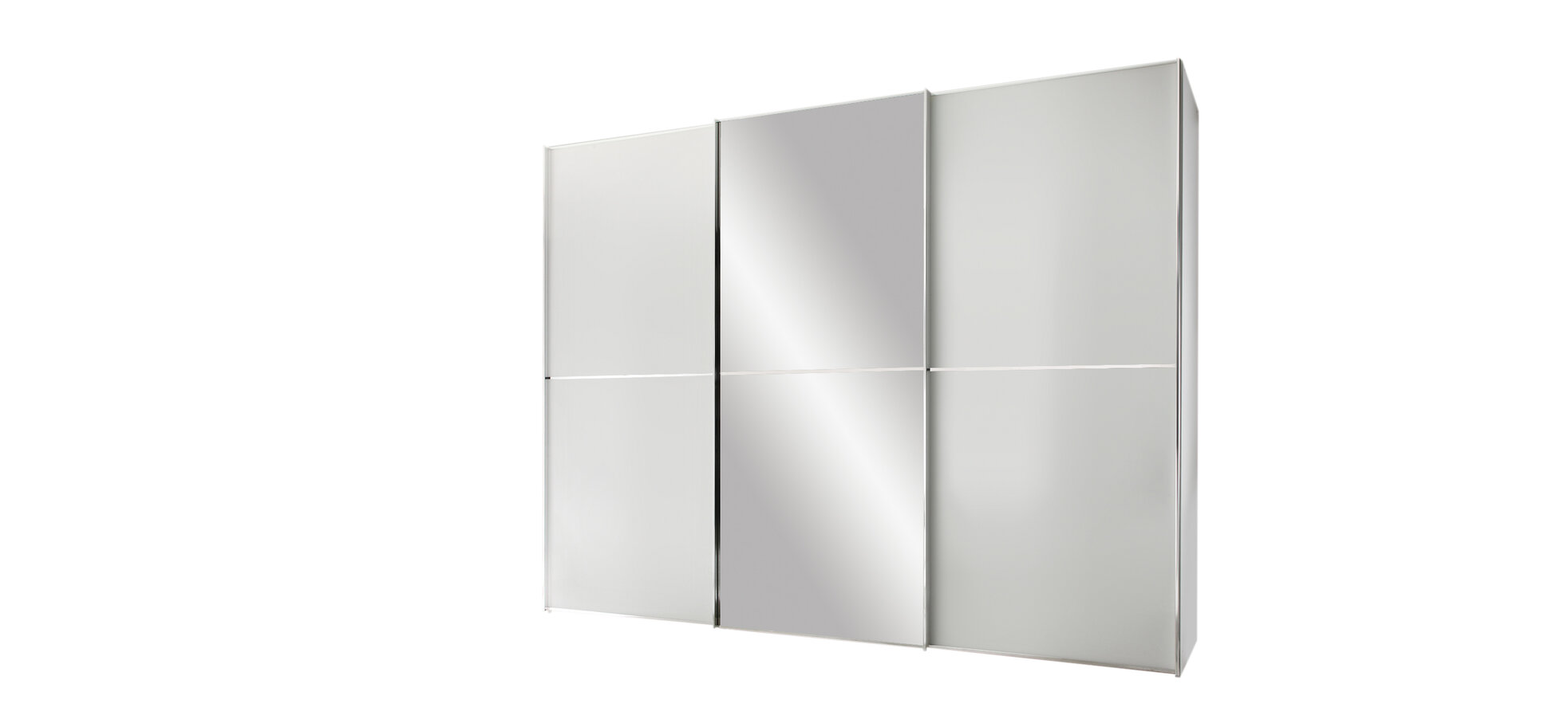 Kleiderschrank mit 2 Schiebetüren, Breite 249 cm