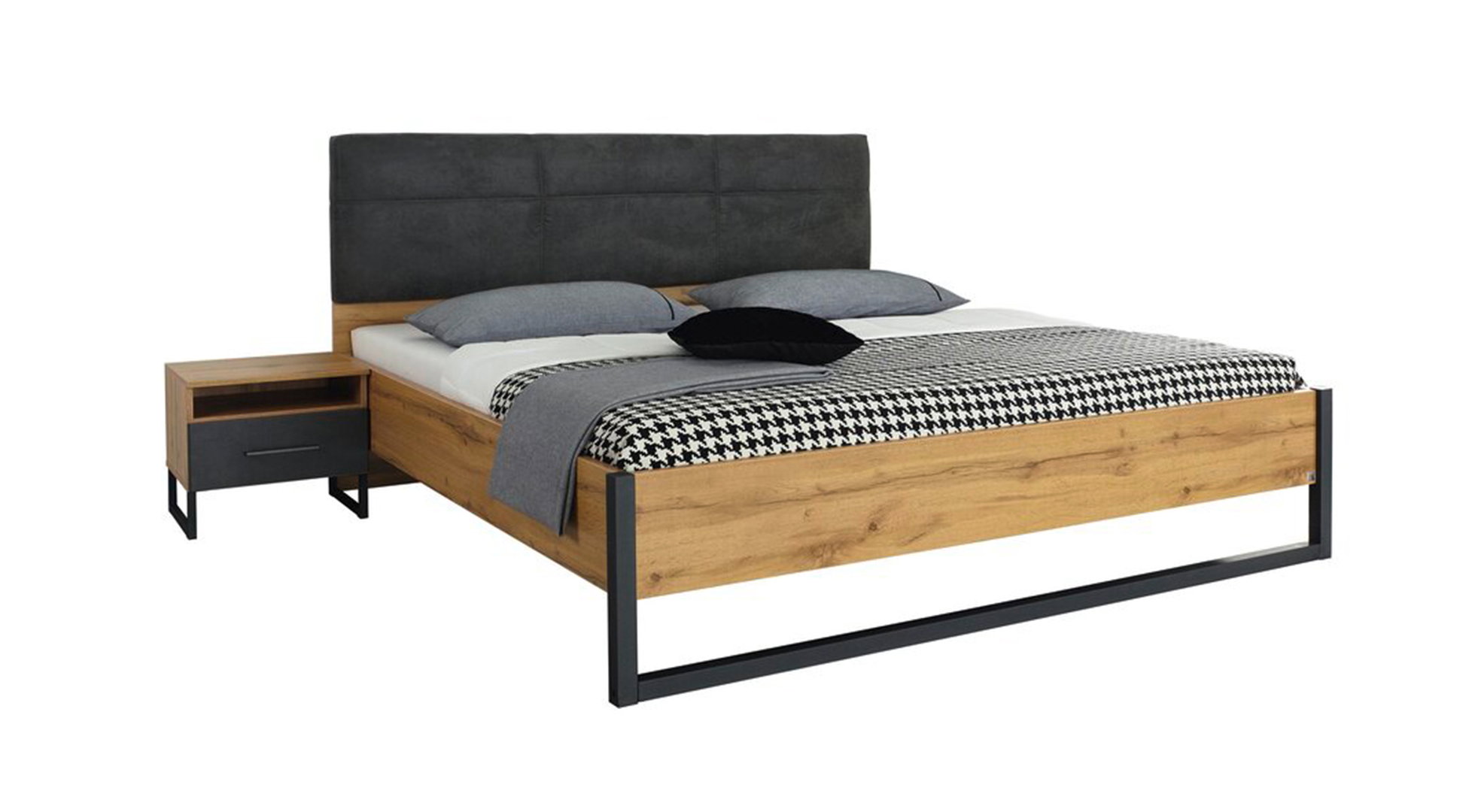 Futtonbett mit Kopfteil aus Kunstleder Liegefläche ca. 180x200 cm