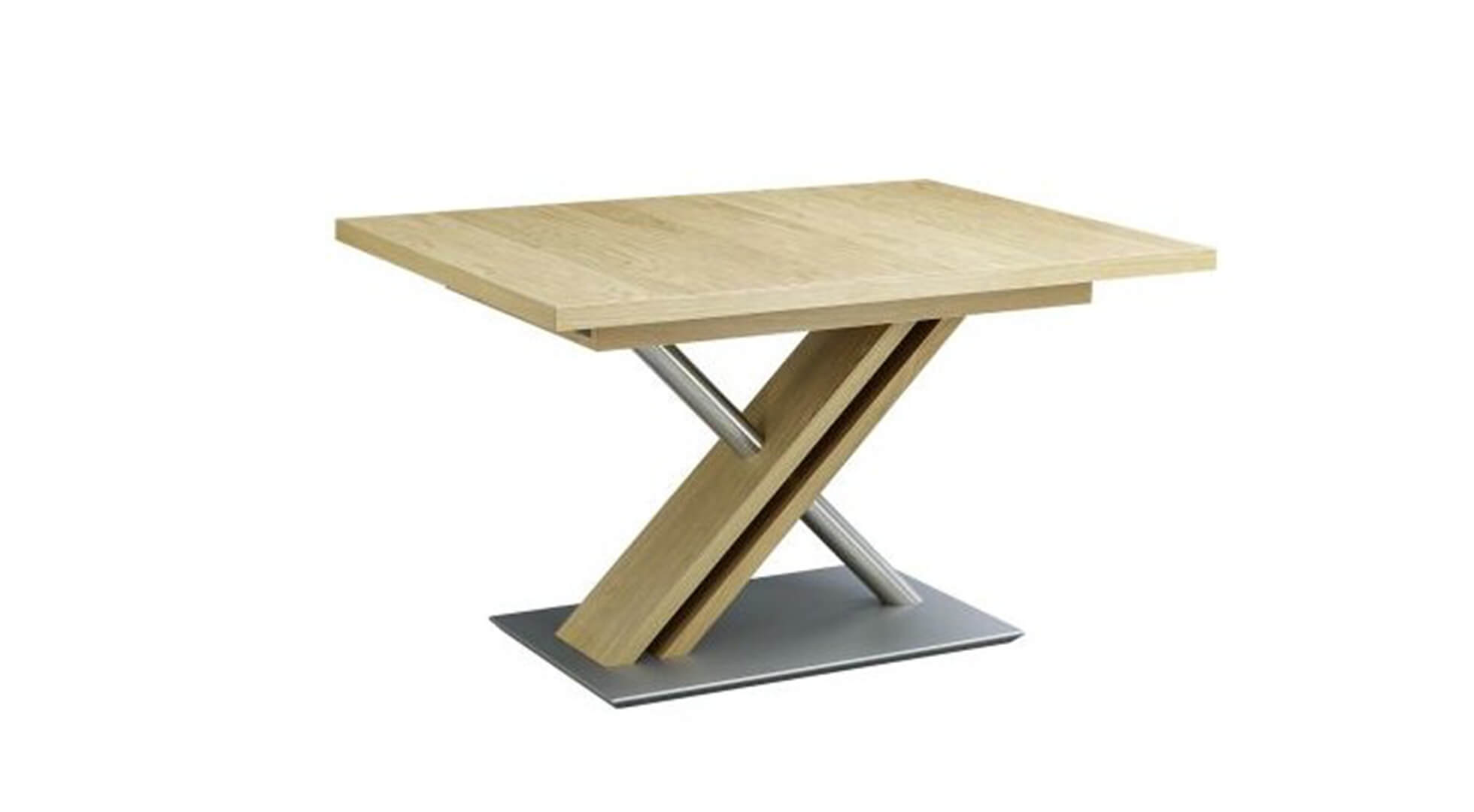 Esstisch EM 8310 - LB ca. 130x90 cm, Wildeiche natur lackiert
