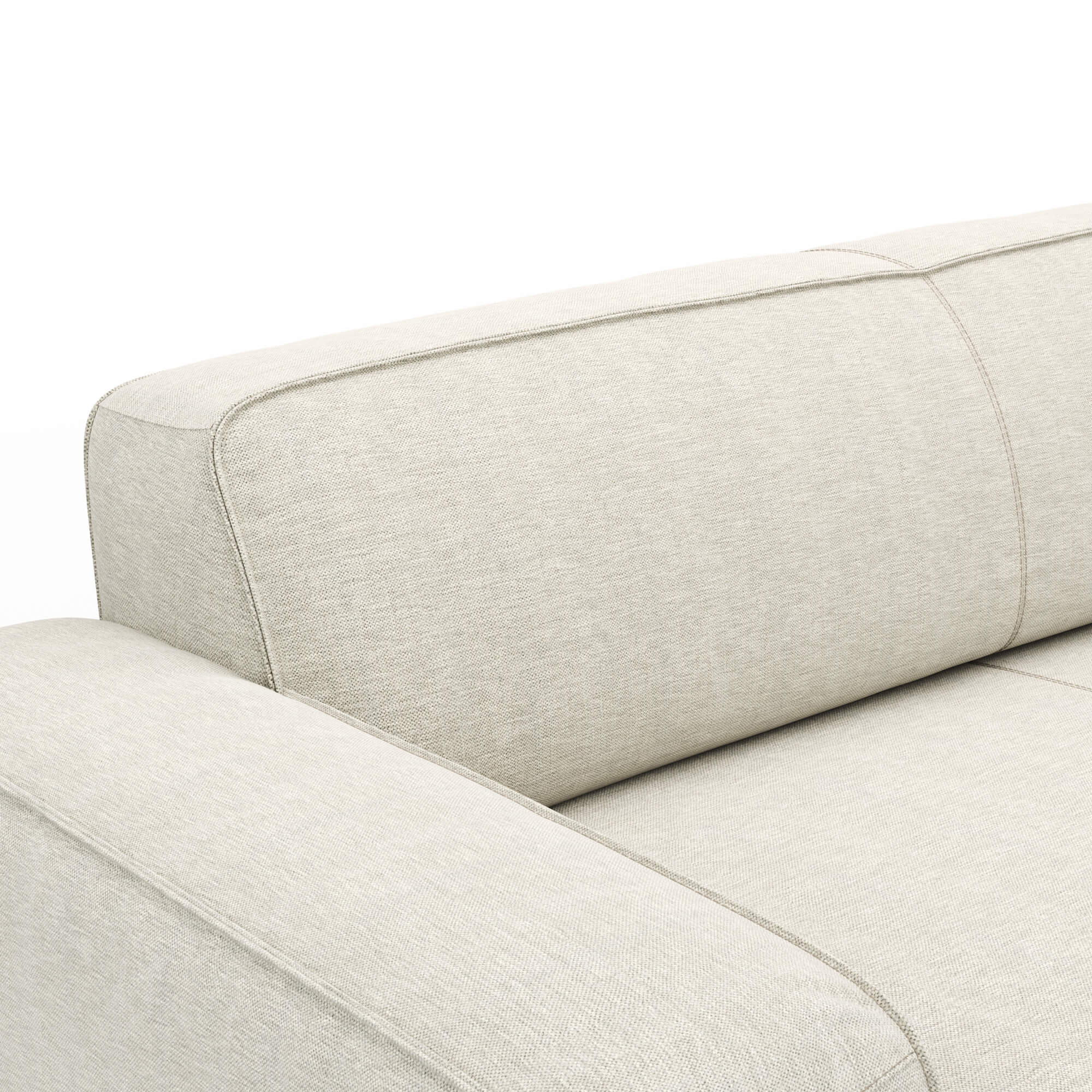 Sofa Denver von Natura Home in Natur mit Quader Füßen Eiche massiv, 2,5 Sitzer oder 3-Sitzer