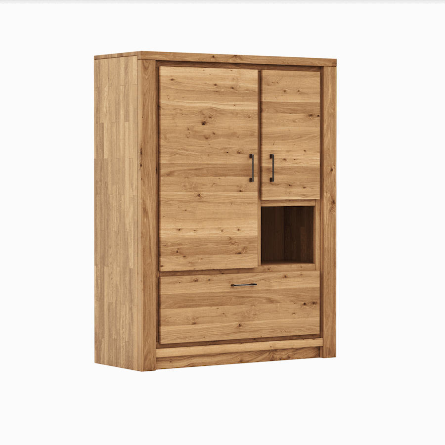 Highboard Farmingdale - Eiche massiv, natur geölt von Natura Home