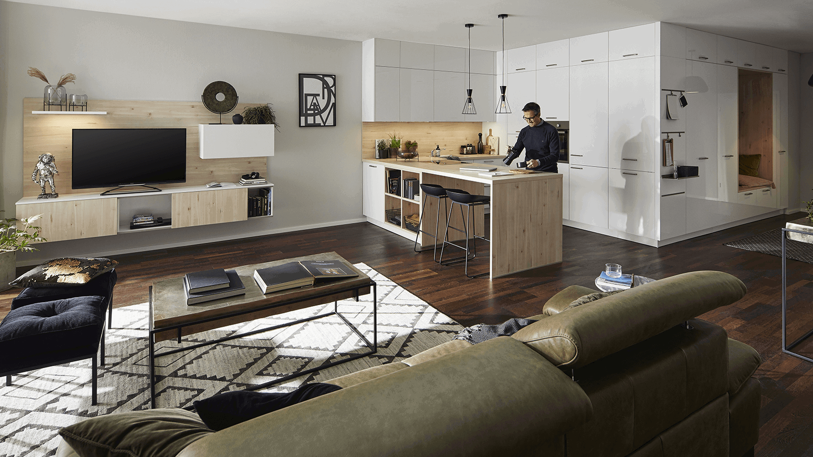 Offene K&uuml;che, leichtes, offenes Design