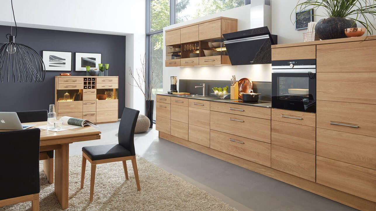 decker-Decker Massivholzküche Esszimmer Esstisch Stühle