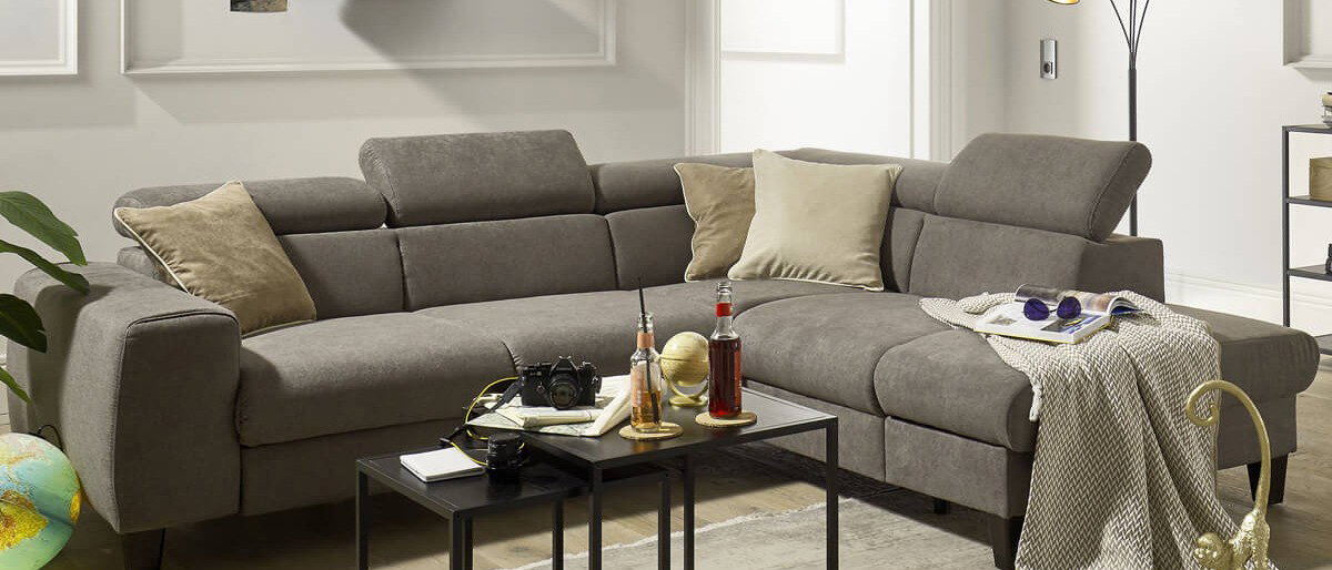 Ecksofa, kleine Räume, Einrichtungstipps, gemütlich