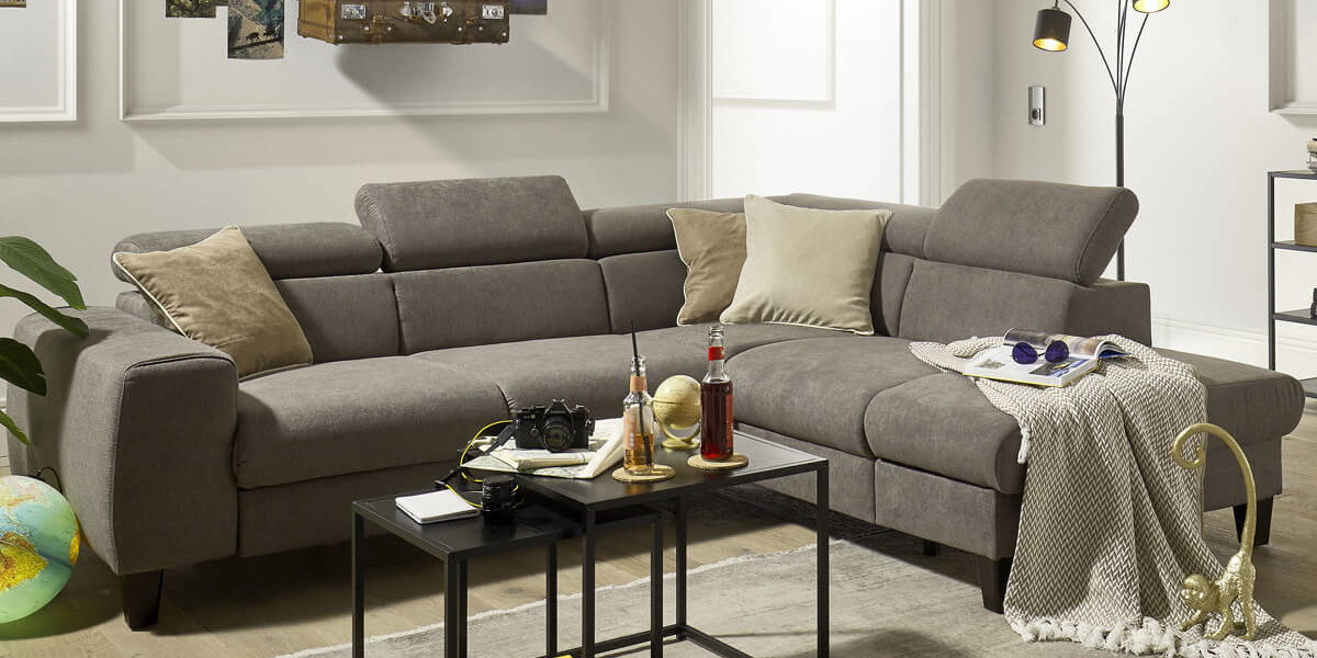 Ecksofa, kleine R&auml;ume, Einrichtungstipps, gem&uuml;tlich