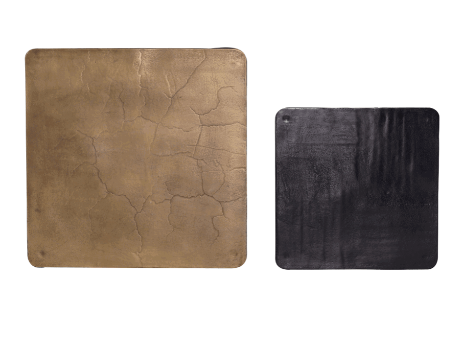 Beistelltisch-Set Luka & Linn - LBH ca. 70x70x34 cm, Metall, Schwarz von Comfort Republic