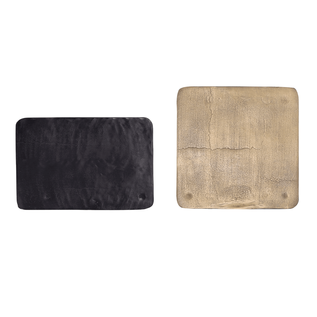 Beistelltisch-Set Harold & Maude -LBH ca. 31x46x62 cm, Metall, Schwarz von Comfort Republic