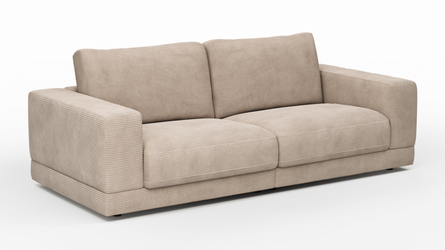 2-Sitzer Cord-Sofa Juni in Taupe von Raum.Freunde