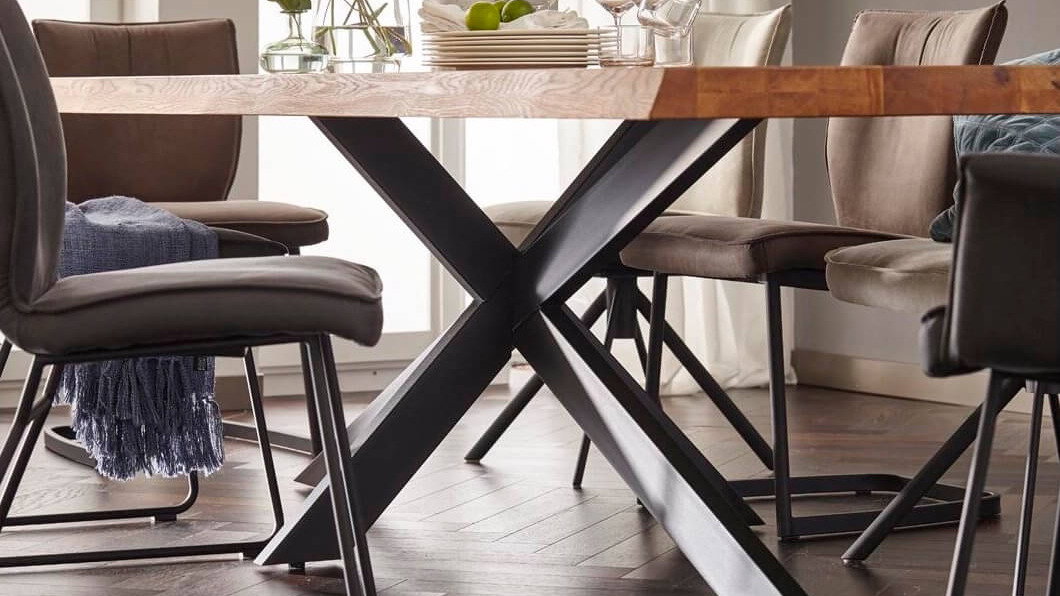 Esstisch Clifton - LB ca. 240x100 cm, Wildeiche massiv von natura Home