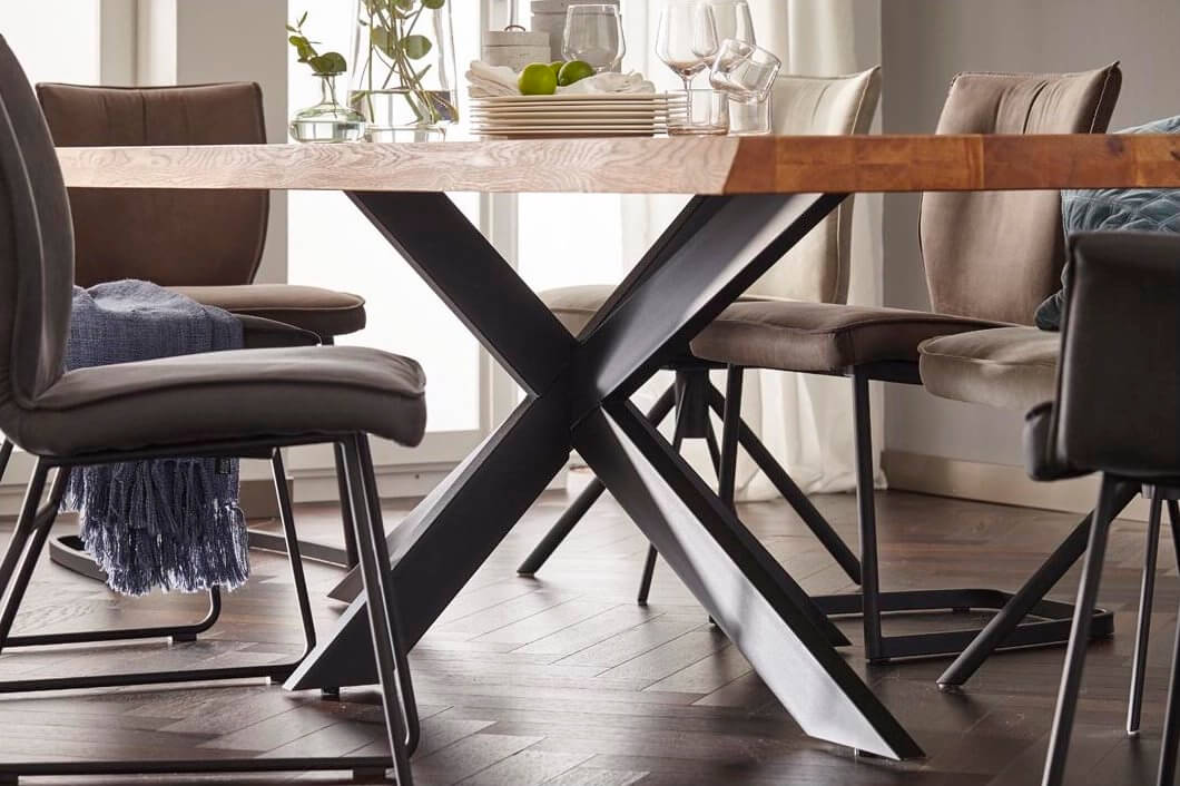 Esstisch Clifton - LB ca. 240x100 cm, Wildeiche massiv von natura Home