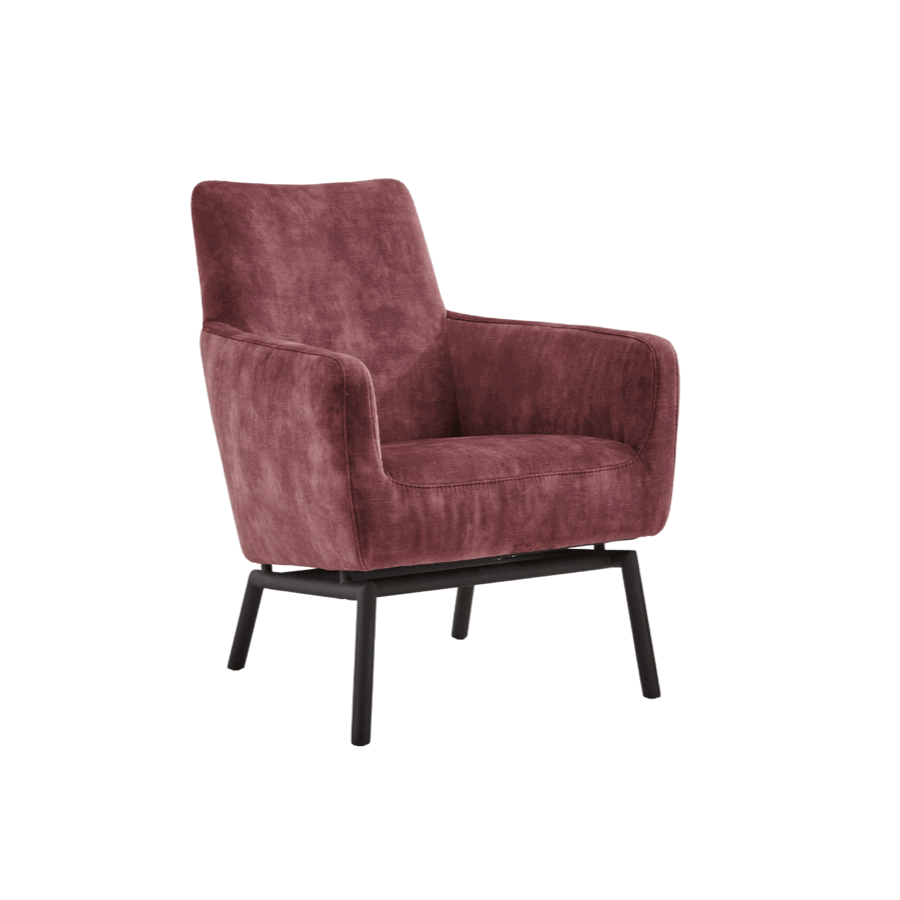 Sessel Matina - Größe L, Velour, Weinrot von Global Family