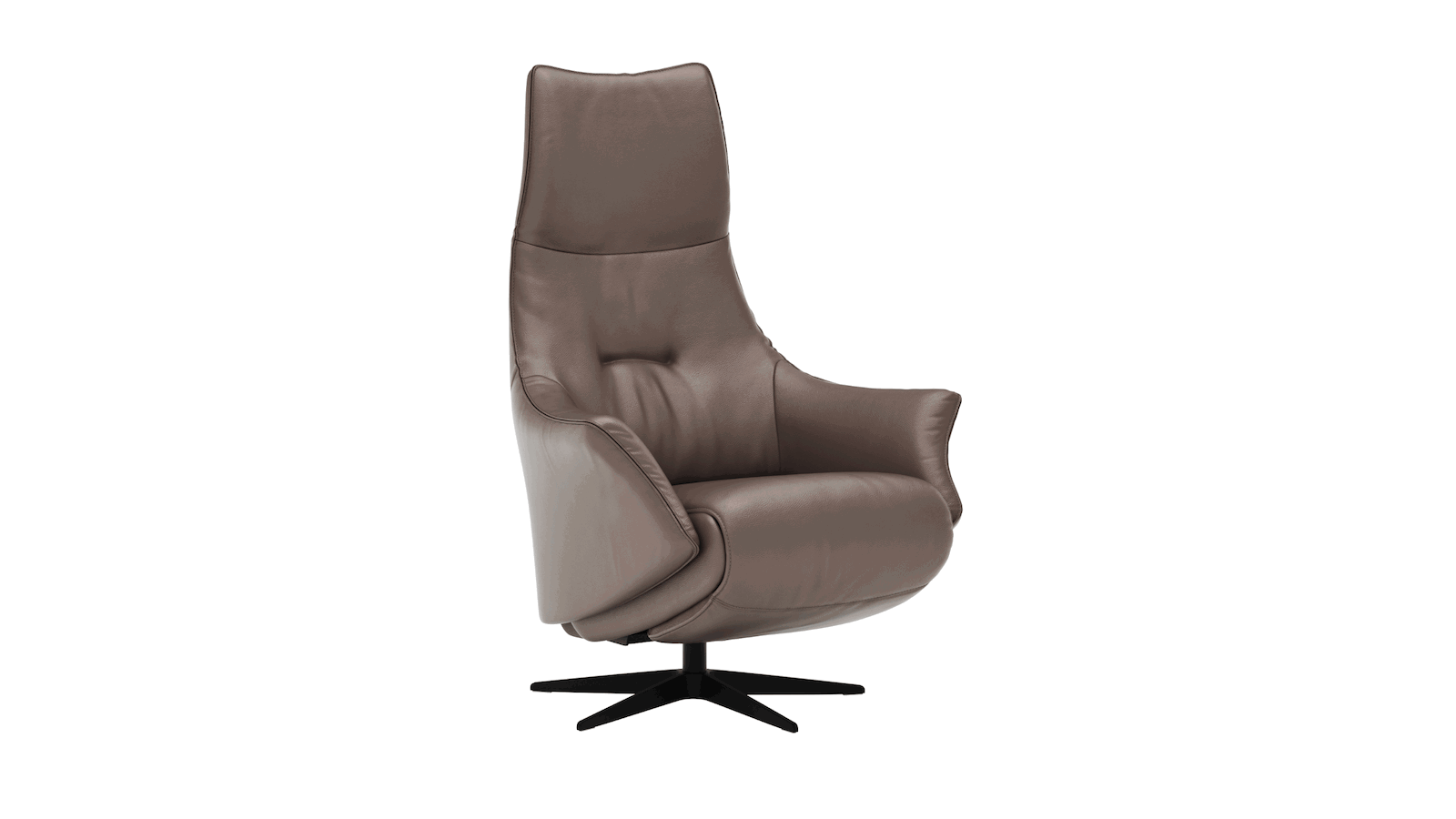 Relaxsessel Girona - Relaxfunktion (motorisch), Leder, Braun
