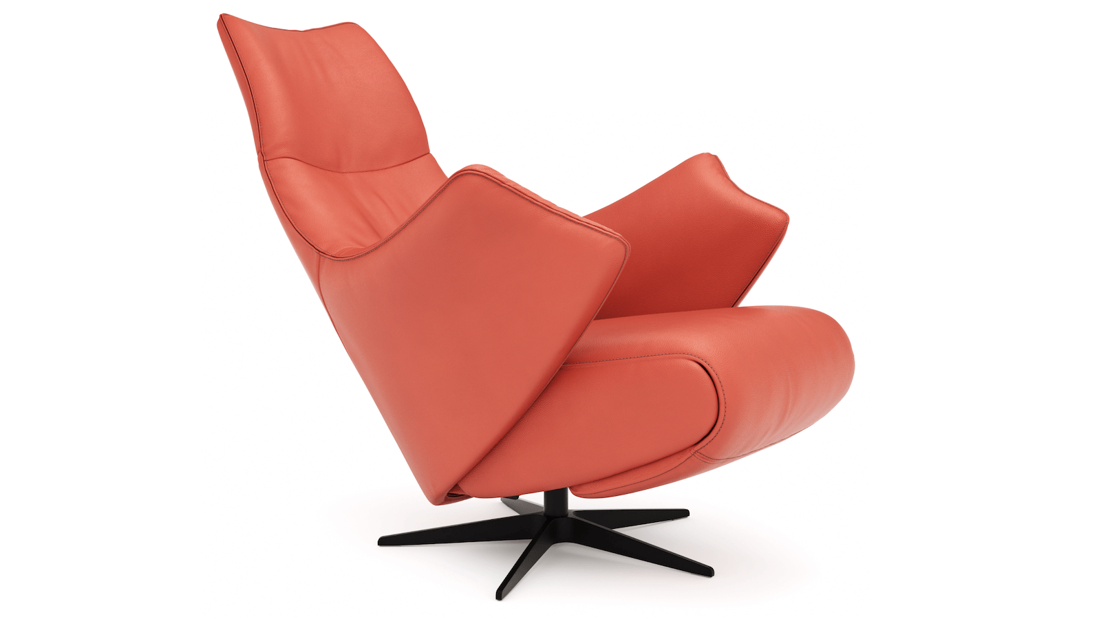 Relaxsessel Girona in rotem Leder mit Relaxfunktion von Contur Einrichten -  Home Company Möbel