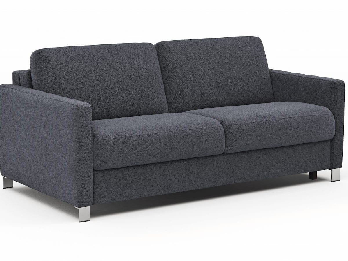 Sofa Nuoro - 2,5-Sitzer inkl. Schlaffunktion, Armlehne schmal, Stoff, Eisblau