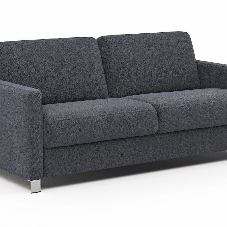 Sofa Nuoro - 2,5-Sitzer inkl. Schlaffunktion, Armlehne schmal, Stoff, Eisblau