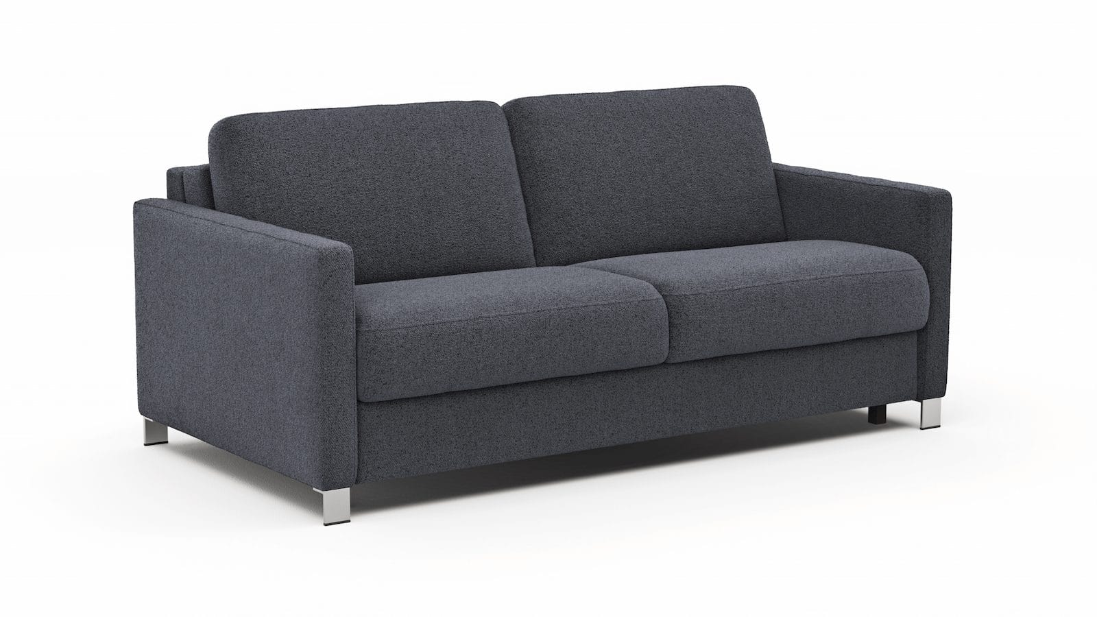 Sofa Nuoro - 2,5-Sitzer inkl. Schlaffunktion, Armlehne schmal, Stoff, Eisblau