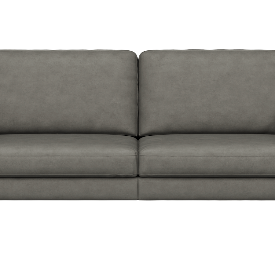 Sofa Enna - 3,5-Sitzer, Leder, Grau von Contur