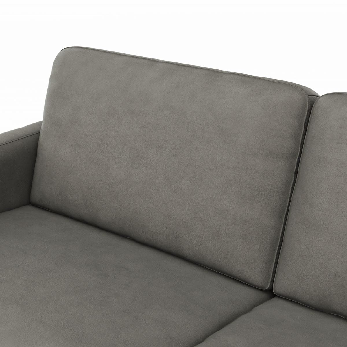 Sofa Enna - 3,5-Sitzer, Leder, Grau von Contur