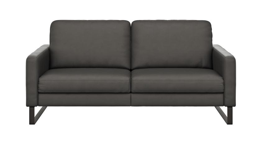 Sofa Enna - 3-Sitzer, Leder, Anthrazit von Contur