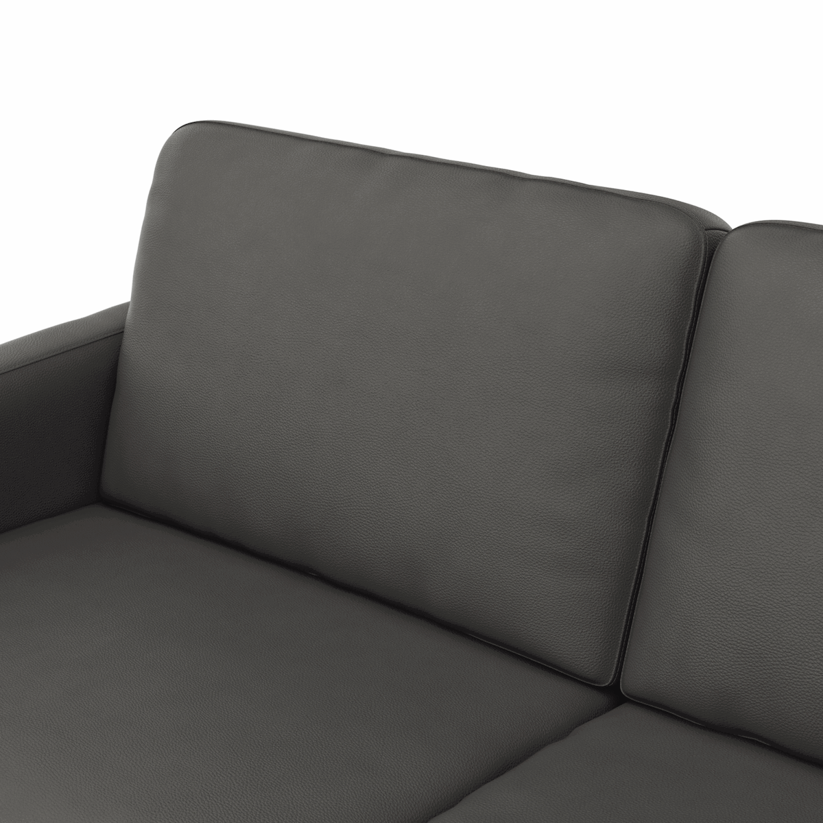 Sofa Enna - 3-Sitzer, Leder, Anthrazit von Contur