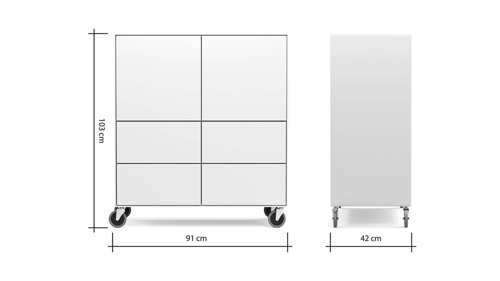 Highboard Edge auf Rollen von Raum.Freunde – Bild 2