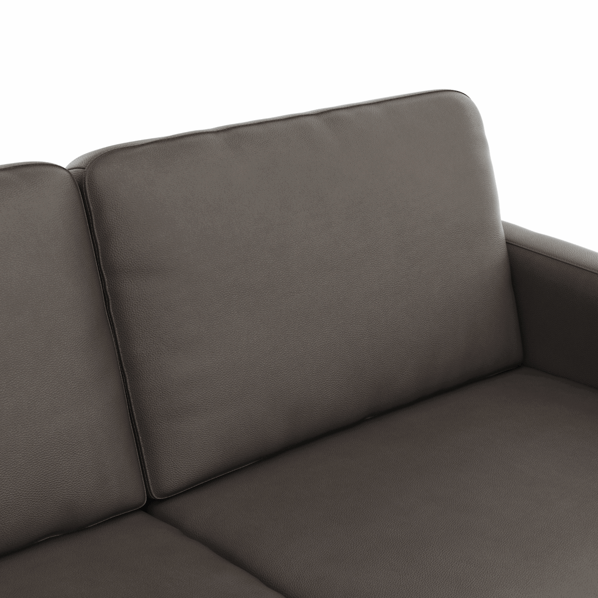 Ecksofa Enna - Longchair Links mit 3-Sitzer, Armlehne A, Leder, in verschiedenen Farben, von Contur Einrichten