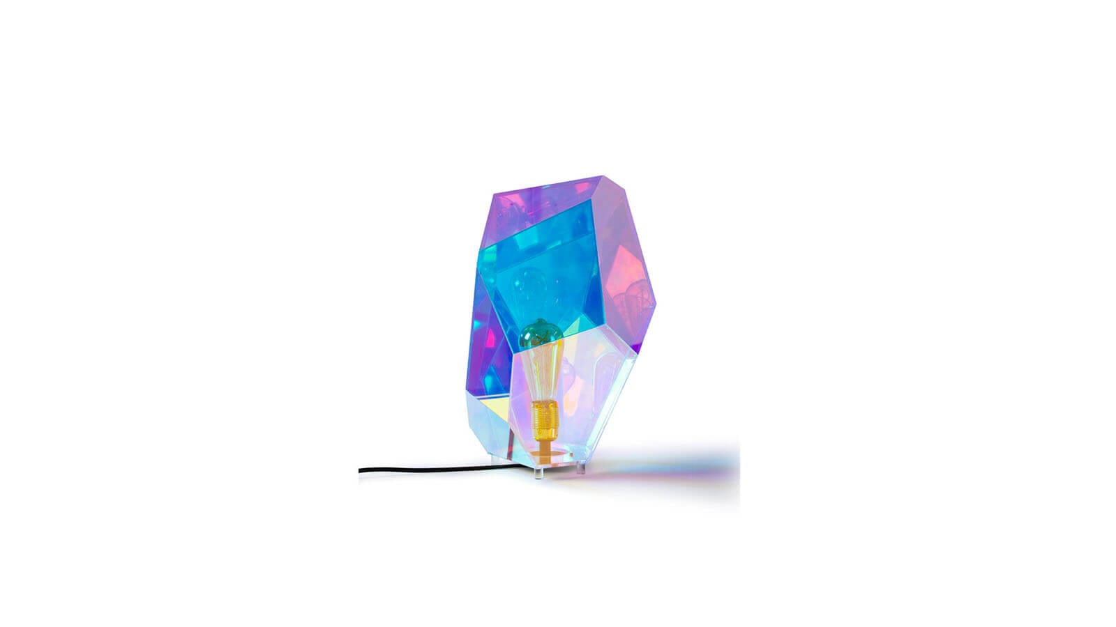 Tischleuchte - HBT ca. 41x27,5x26,5 cm, Holographisch