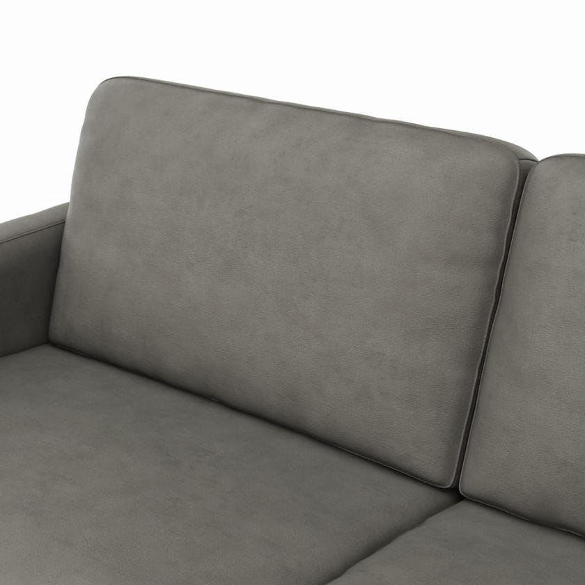 Sofa Enna - 3,5-Sitzer inklusive Relaxfunktion (motorisch) links, Leder, Grau von Contur