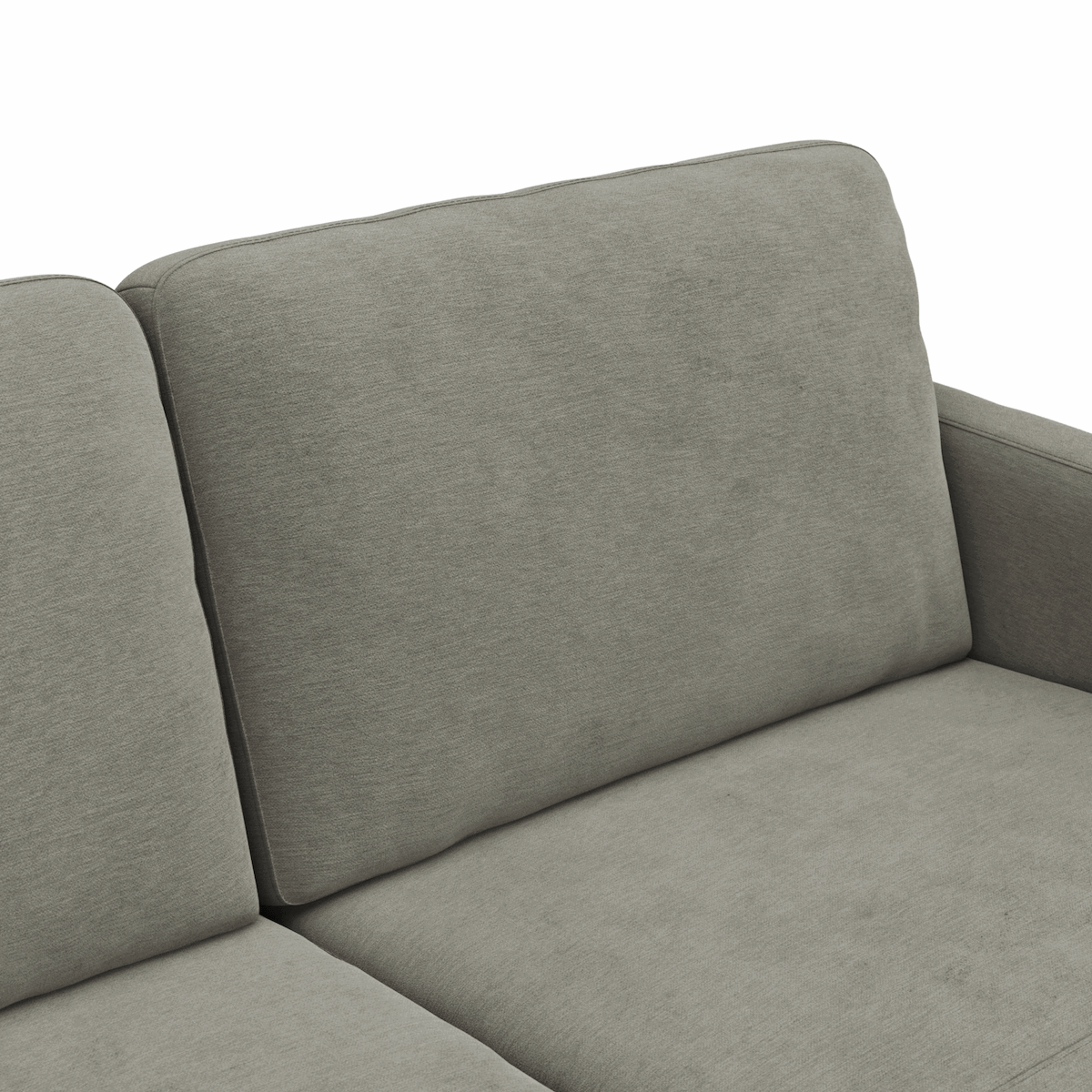 Wohnlandschaft Enna - Ecke links, 2,5-Sitzer, Longchair rechts, Stoff, Grau von Contur