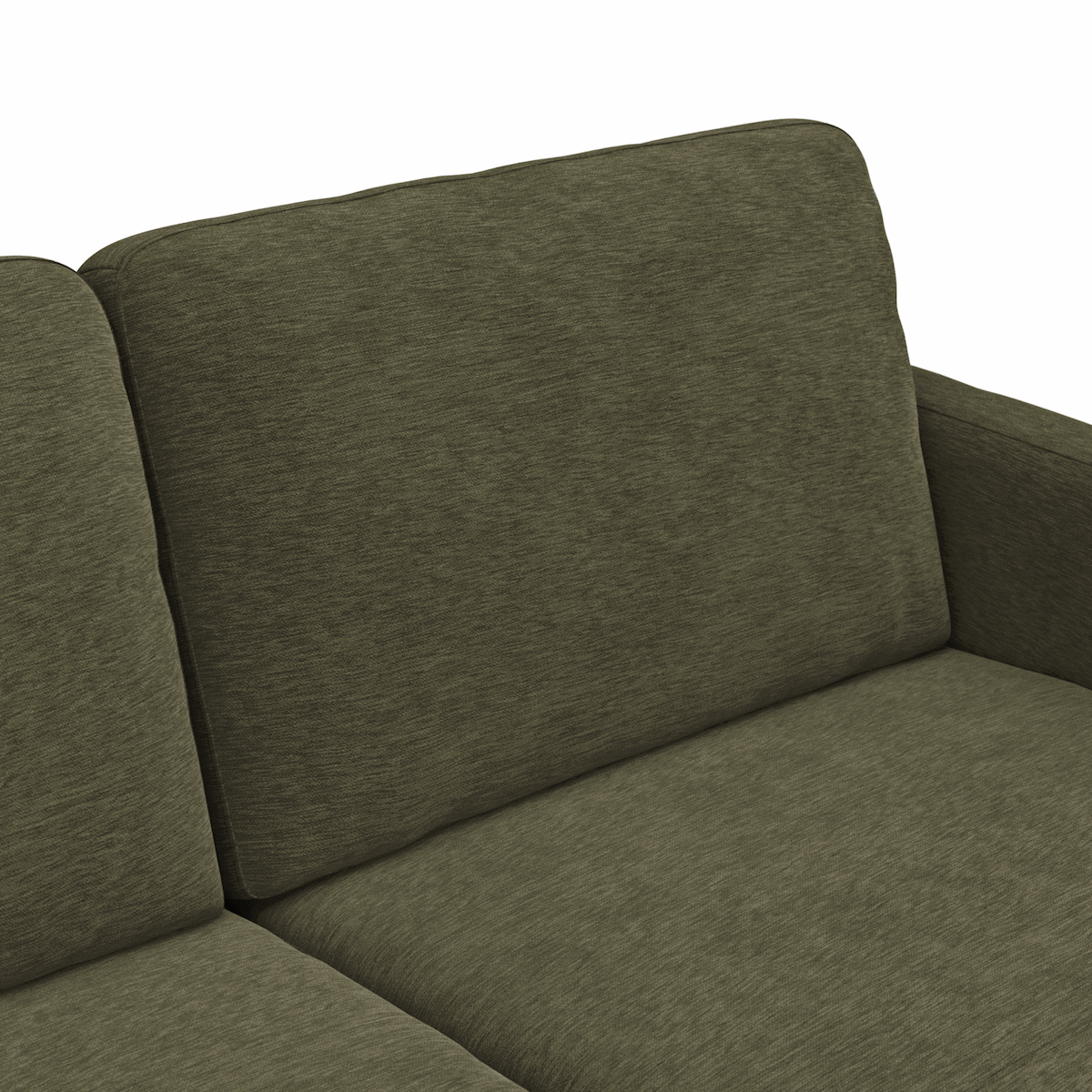 Wohnlandschaft Enna - Ecke links, 2,5-Sitzer, Longchair rechts, Stoff, Olive von Contur Einrichten