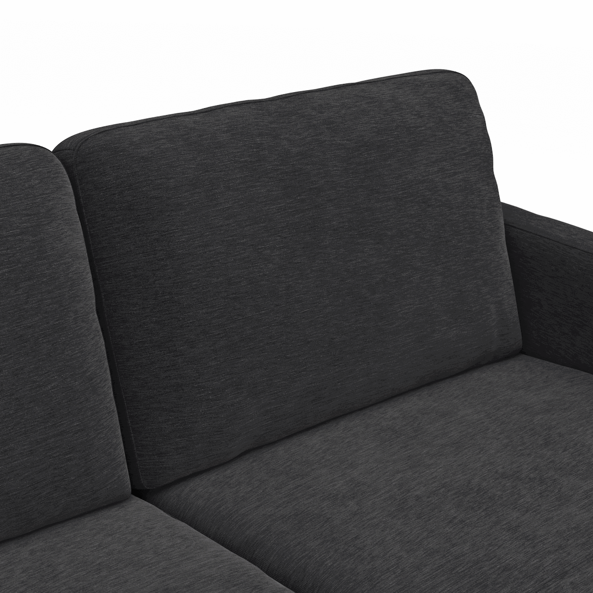 Wohnlandschaft Enna - Ecke links, 2,5-Sitzer, Longchair rechts, Stoff, Anthrazit von Contur Einrichten