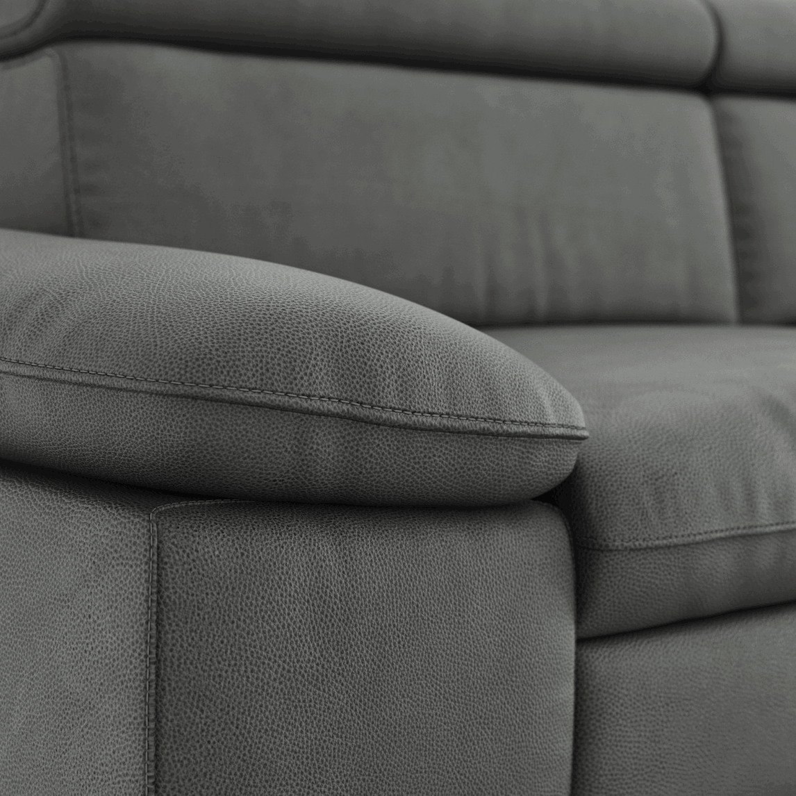 Ledersofa Felipa in verschiedenen Farben mit Relaxfunktion von Global Family