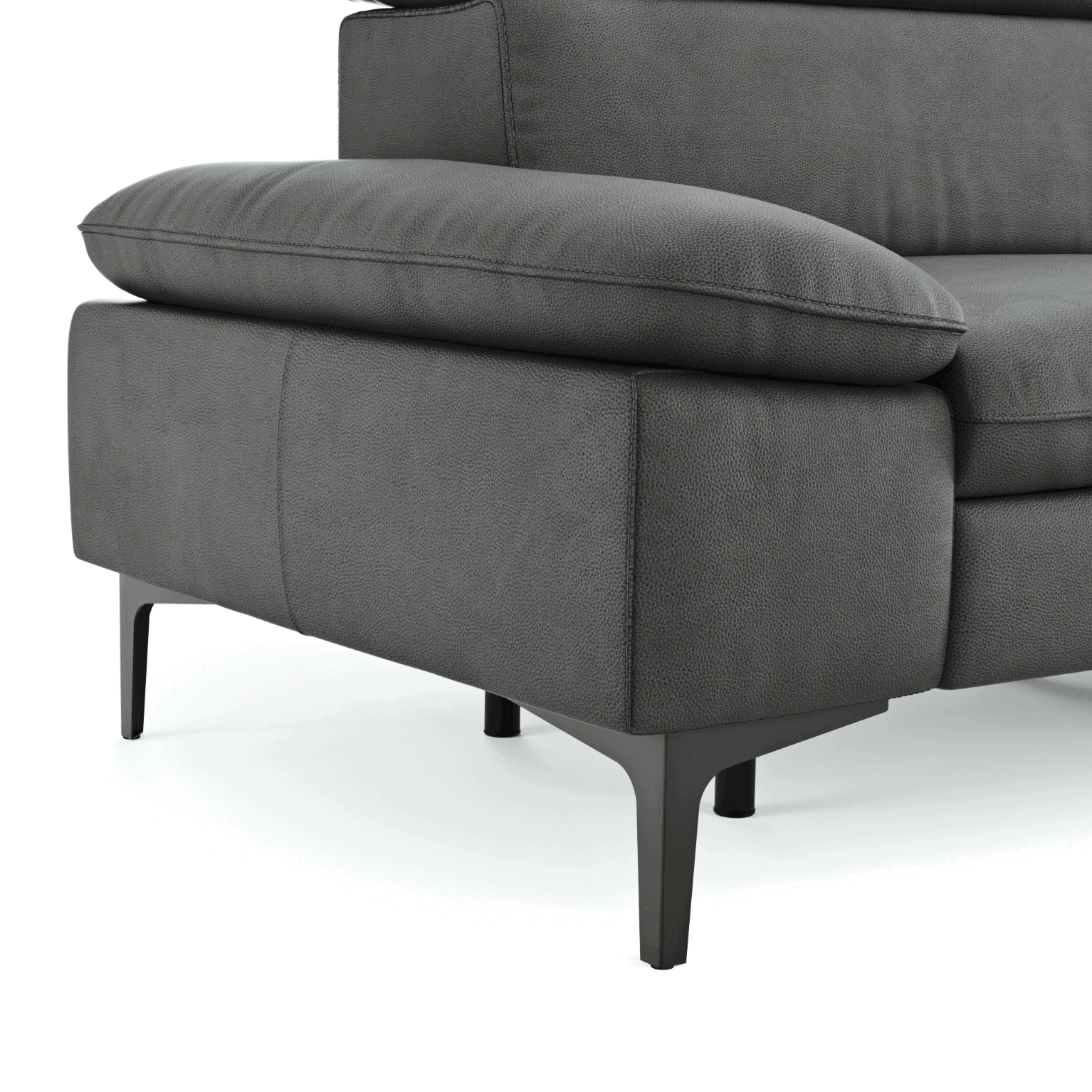 Ledersofa Felipa in verschiedenen Farben mit Relaxfunktion von Global Family