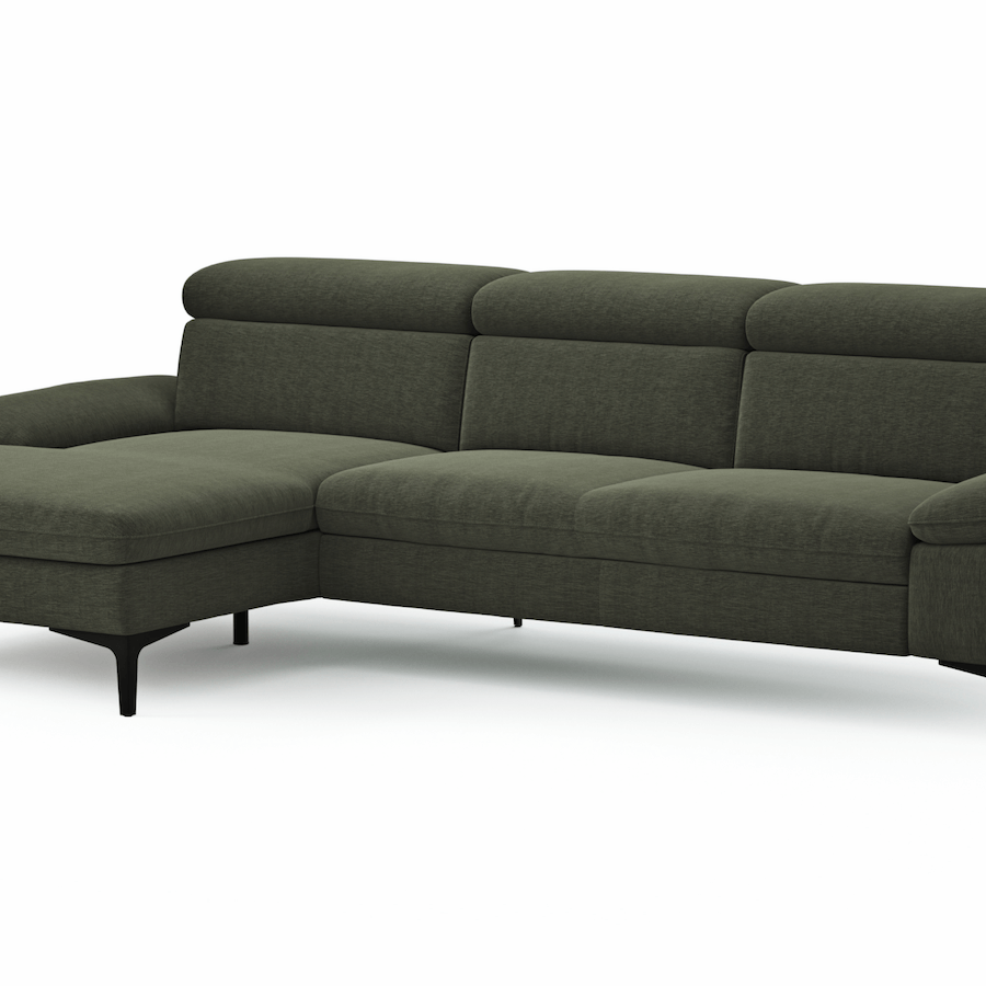 Ecksofa Felipa mit Stoffbezug in verschiedenen Farben von Global Family