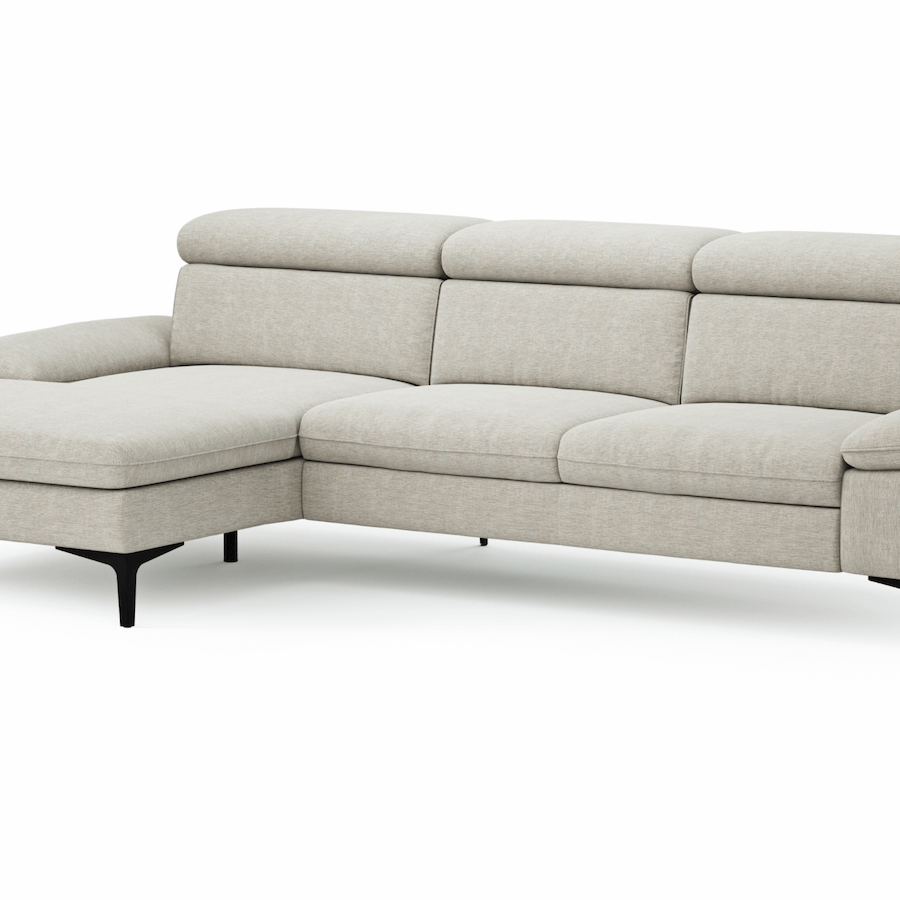 Ecksofa Felipa mit Stoffbezug in verschiedenen Farben von Global Family
