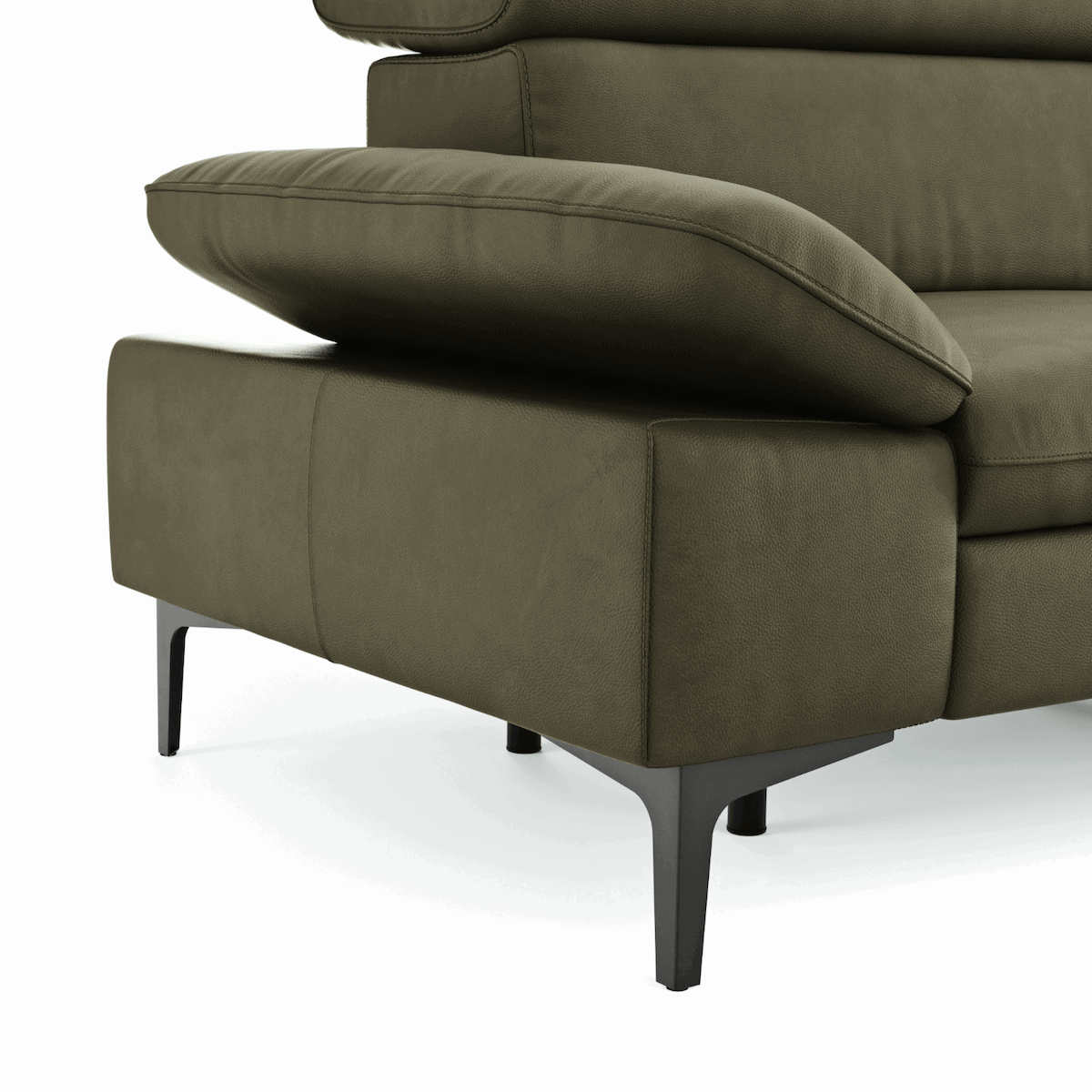 Ecksofa Felipa (rechts) mit Lederbezug von Global Family