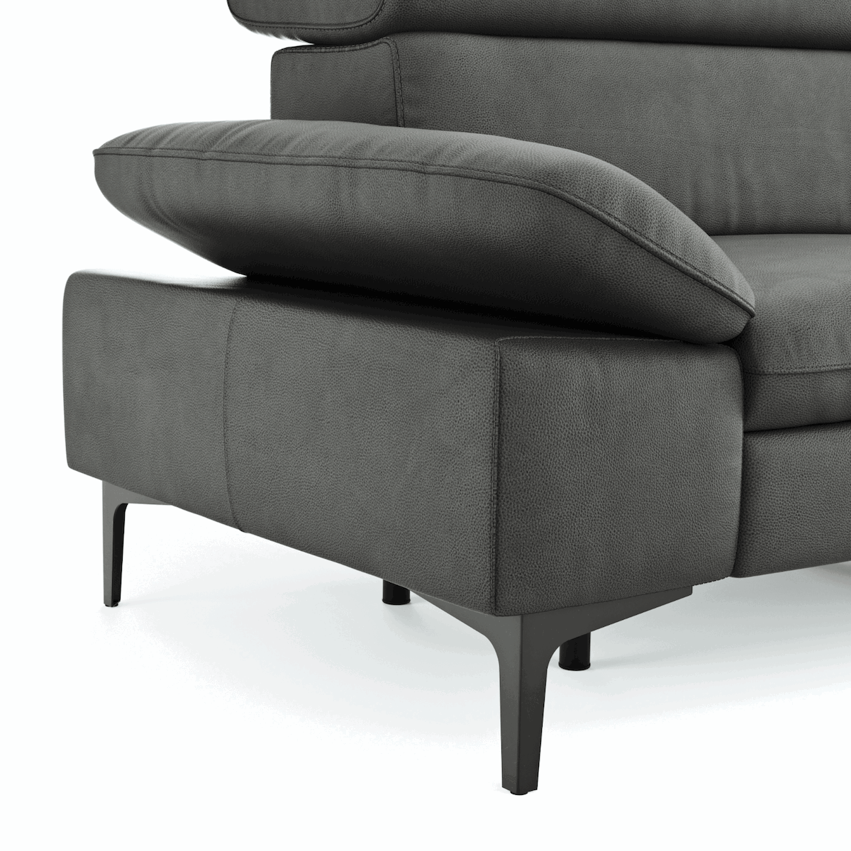 Ecksofa Felipa (rechts) mit Lederbezug von Global Family