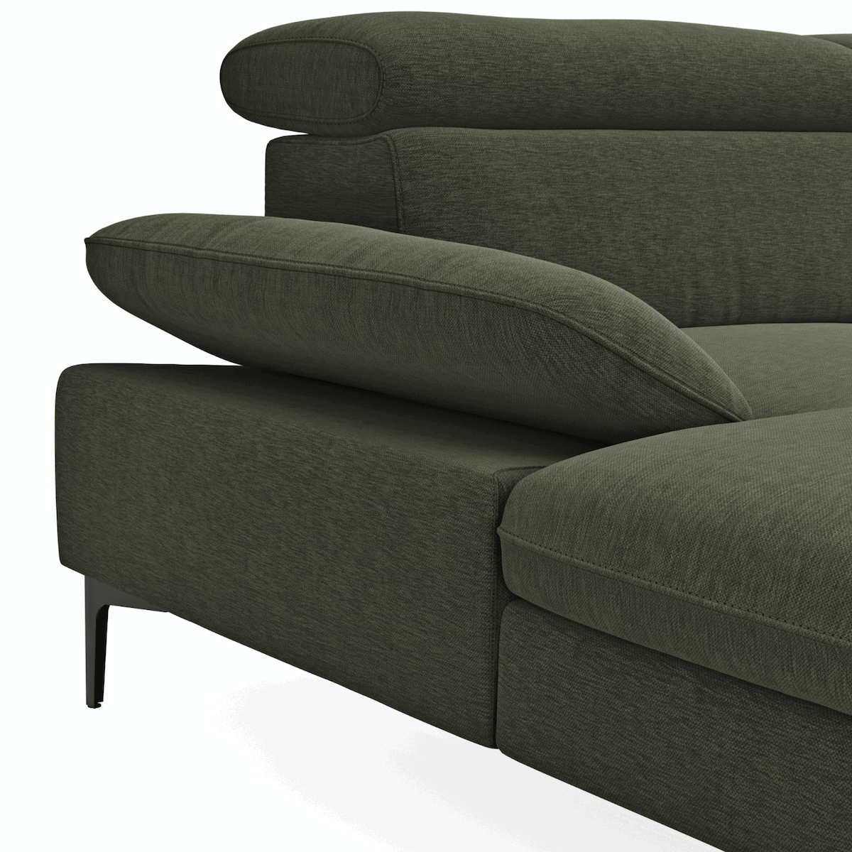 Longchair Ecksofa Felipa (links) mit motorischer Relaxfunktion