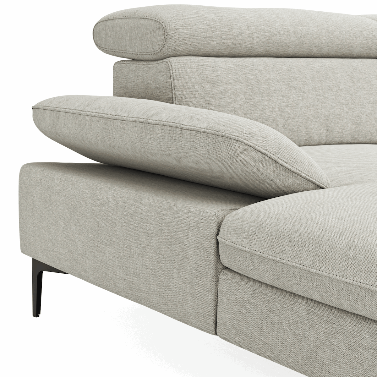 Longchair Ecksofa Felipa (links) mit motorischer Relaxfunktion