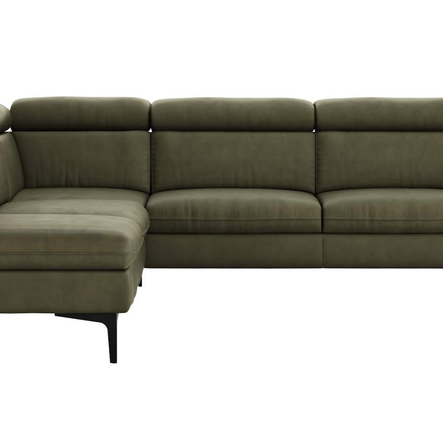 Ecksofa Felipa mit Lederbezug von Global Family in verschiedenen Farben