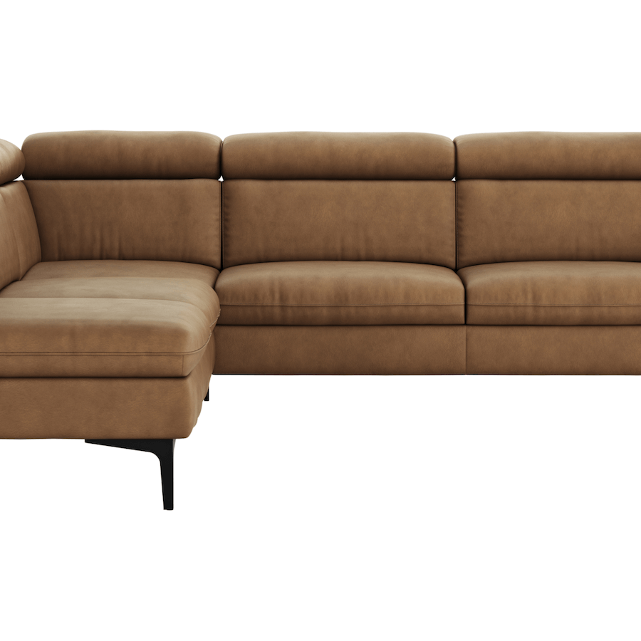 Ecksofa Felipa mit Lederbezug von Global Family in verschiedenen Farben