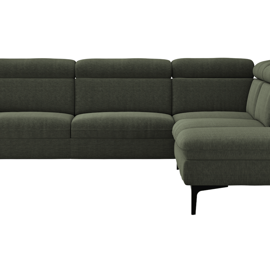 Ecksofa Felipa in Grün mit Polyesterbezug von Global Family