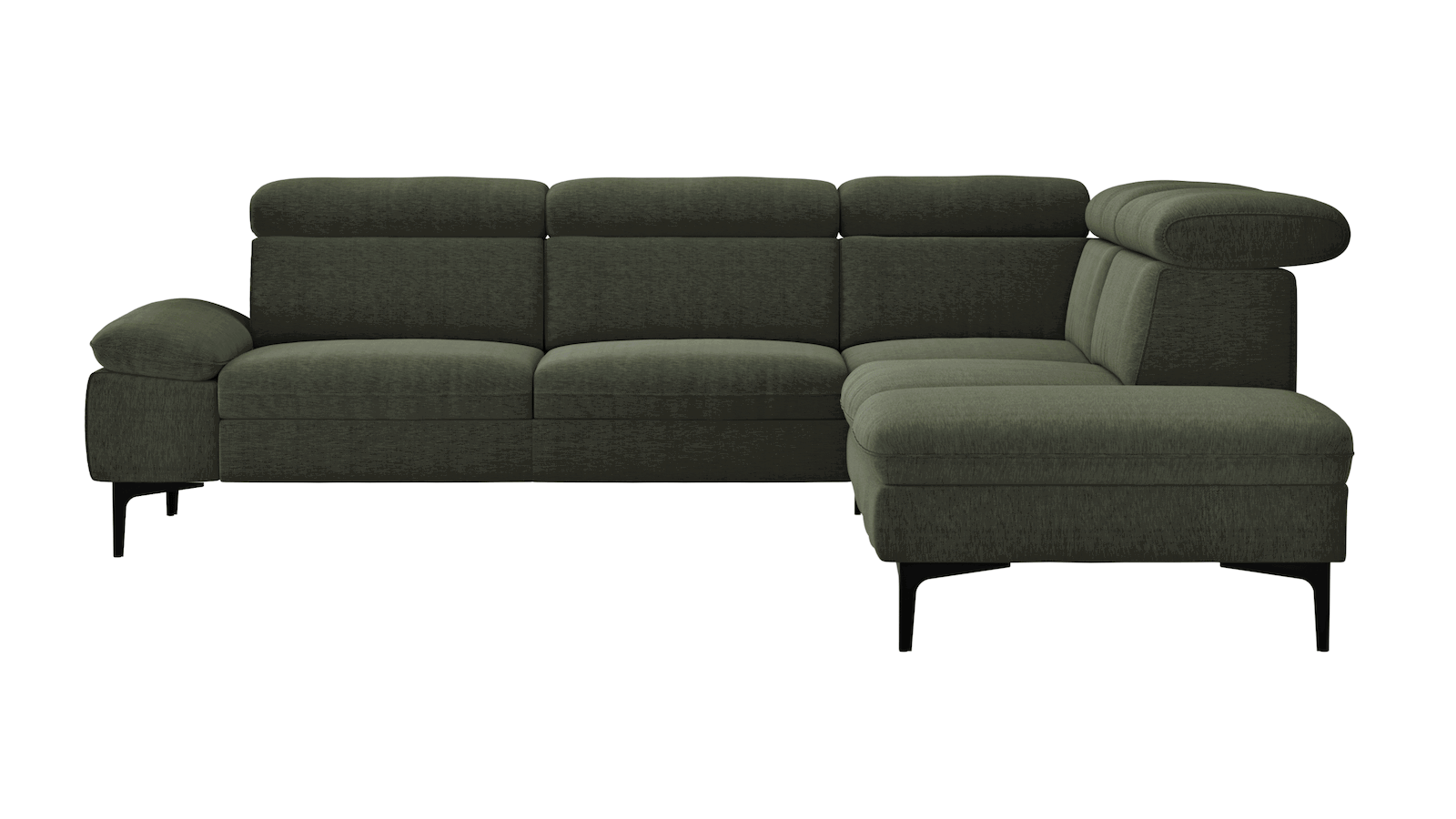 Ecksofa Felipa in Grün mit Polyesterbezug von Global Family