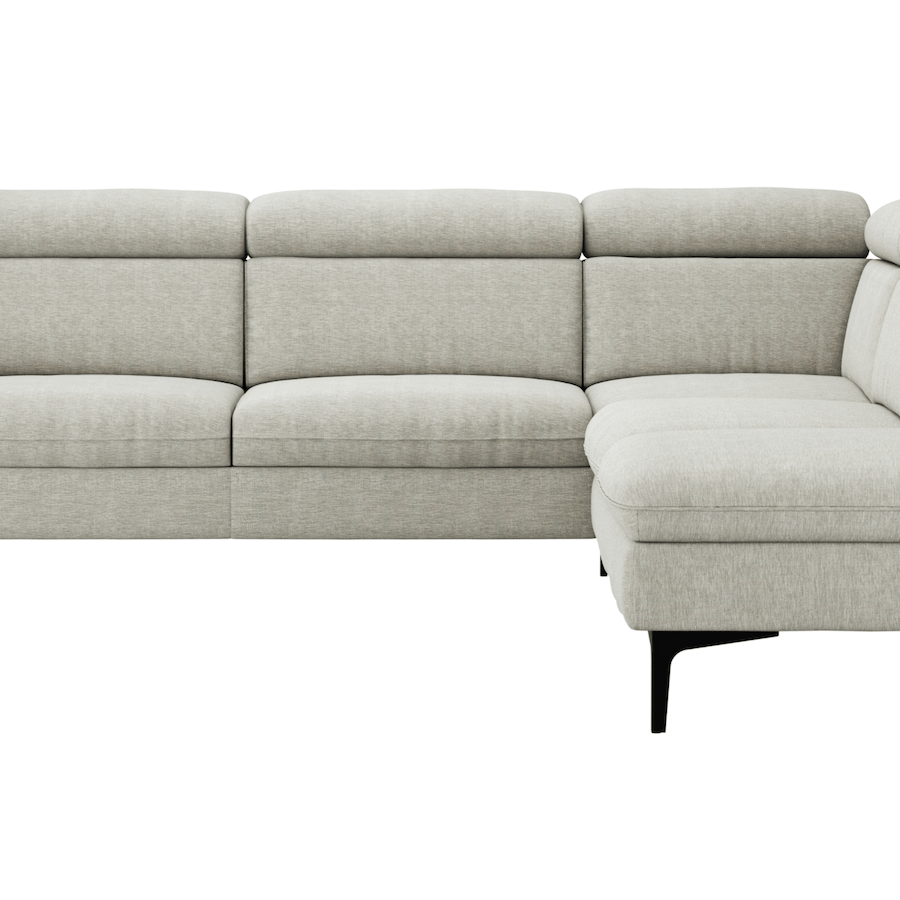 Ecksofa Felipa in Natur mit Polyesterbezug von Global Family