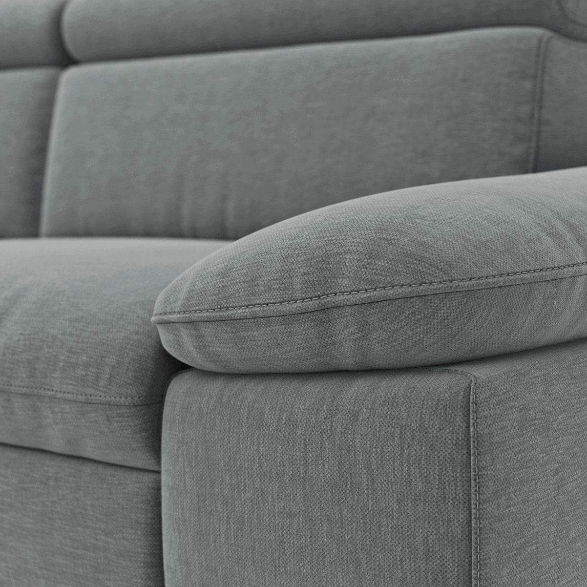 Ecksofa Felipa mit Stoffbezug und Zusatzfunktionen von Global Family, in verschiedenen Farben