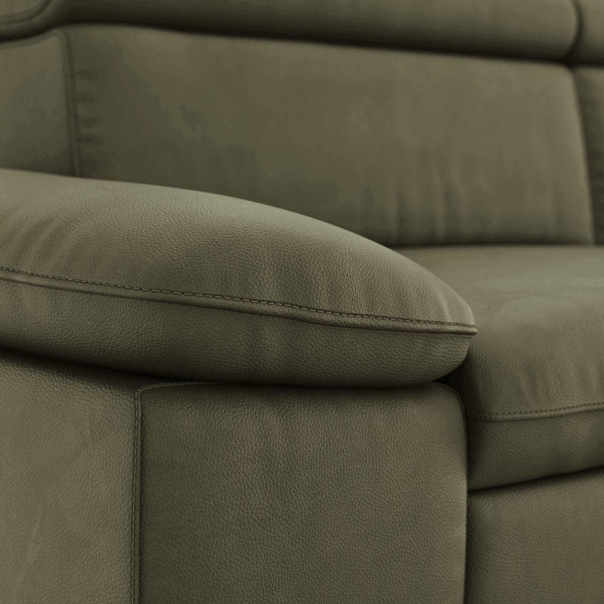 Ledersofa Felipa in verschiedenen Farben mit verstellbarem Kopfteil von Global Family