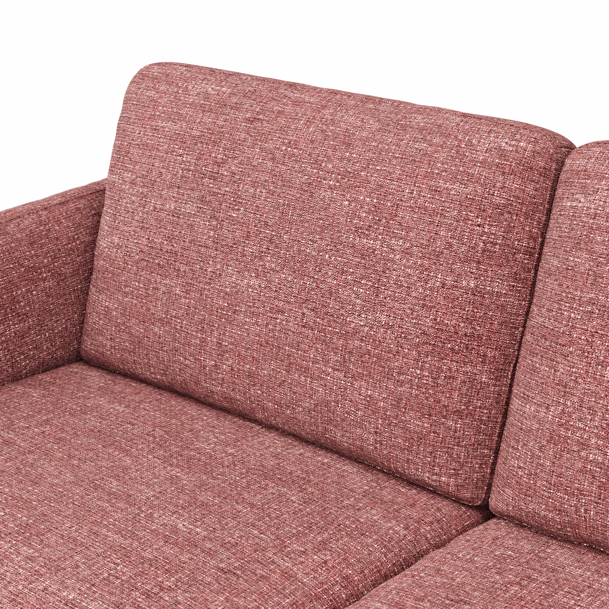 Ecksofa Enna - 3-Sitzer mit Ecke rechts inklusive Sitzvorzug (motorisch), Stoff, Koralle