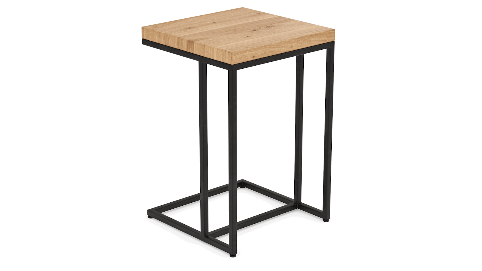 Beistelltisch Farmingdale - LBH ca. 45x45x67 cm, Eiche massiv, natur ge&ouml;lt Natura Home