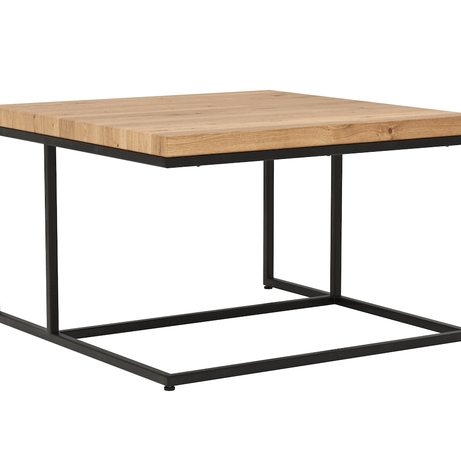 Couchtisch Farmingdale - LBH ca. 75x75x47 cm, Eiche massiv, natur geölt Natura Home